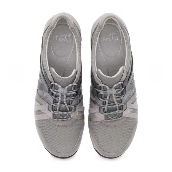 Dansko Shoes - Dansko Henriette Woman 38 Grey Leather Suede Casual Sneaker